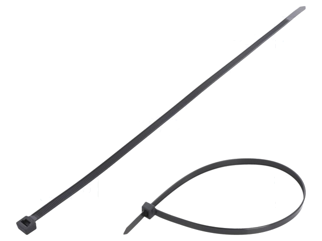 Kabelbinder; L: 400mm; W: 7,6mm; polyamide; 533N; zwart; Ømax: 105mm Kabelbinder; L: 400mm; W: 7,6mm; polyamide; 533N; zwart; Ømax: 105mm